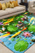 Multi Color Decoration Rug Calming Plant Printed Area Rug Polypropylene Easy Care Machine Washable Carpet