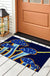 Feblilac Dark Blue Mushroom PVC Coil Door Mat