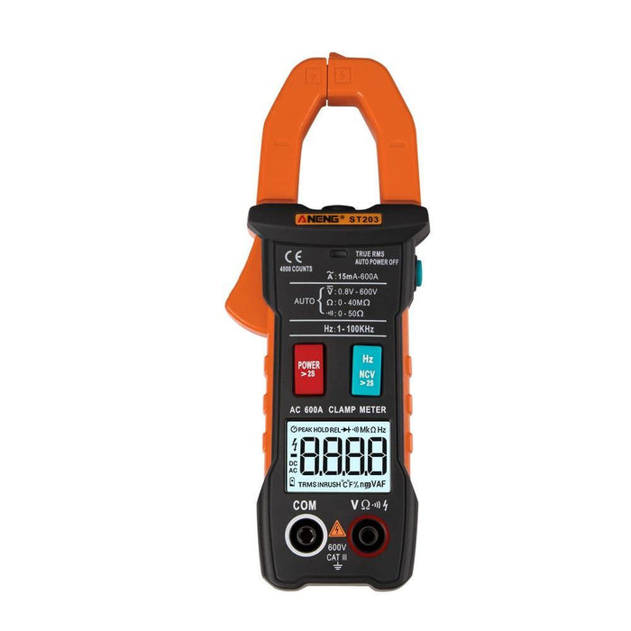 ANENG ST203 4000 Counts Full Intelligent Automatic Range True RMS Digital Multimeter Clamp Meter AC/DC Voltage NCV Resistance Auto Range Flashlight