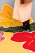 Novelty Shape Plant Rug Multi Colored Fancy Area Rug Polypropylene Non-Slip Backing Stain-Resistant Area Carpet for Room