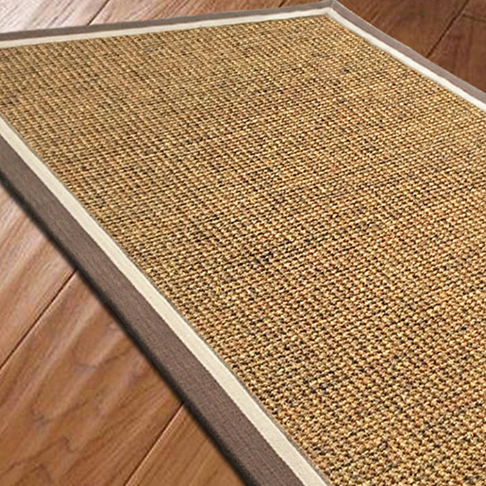 Farmhouse Solid Color Rug Multi Color Sisal Area Rug Non-Slip Backing Pet Friendly Easy Care Area Carpet for Bedroom