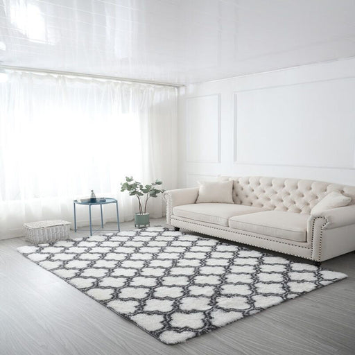 Calming Living Room Rug Multicolored Patterned Indoor Rug Shag Non-Slip Backing Pet Friendly Area Carpet