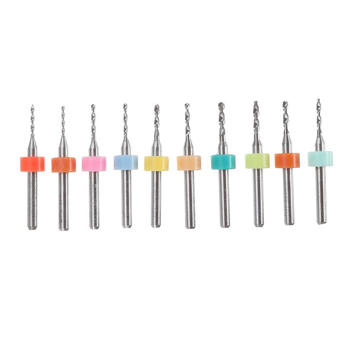 Drillpro DB-P1 10pcs Tungsten Steel Hard Alloy PCB CNC Drill Bits For Circuit Boards PCB Drill Bit