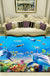 Novelty 3D Ocean Printed Rug Multi-Color Polyster Area Carpet Non-Slip Backing Easy Care Area Rug for Living Room