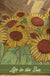 Feblilac Sunflowers And Green Leaves PVC Leather Entrance Door Mat