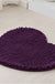 Feblilac Heart-shaped Solid Chenille Non-Slip Microfiber Shag Bathroom Rug Mat