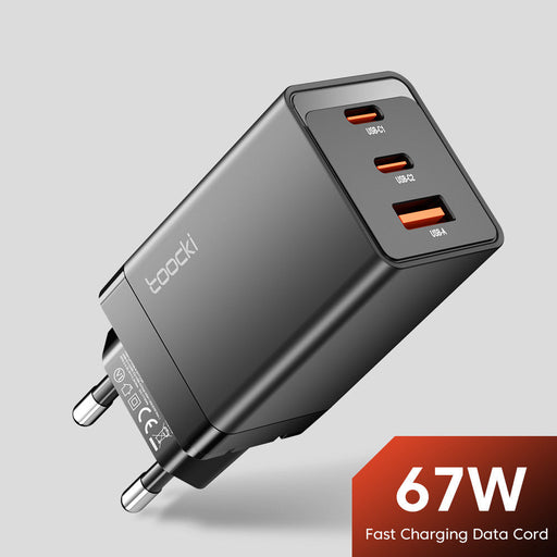 67W Pole Charger Gallium Nitride Three-port Fast Charging Charger