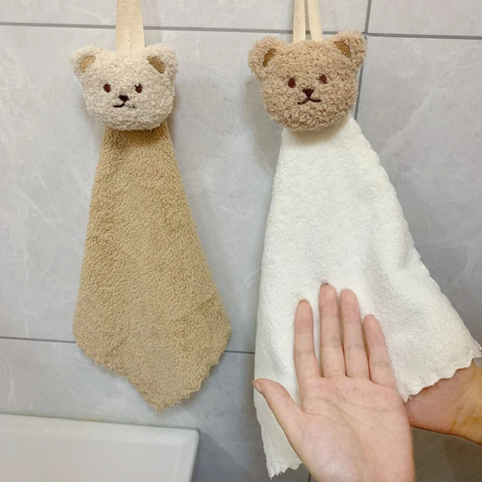 25X25Cm Soft Wiping Towel Baby Adult Face Towel Washcloths Quick Dry Bear Square Towel Kitchen Bathroom Wipe Cloths