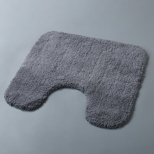 Feblilac Solid Tufted Toilet U-Shaped Floor Bathroom Mat