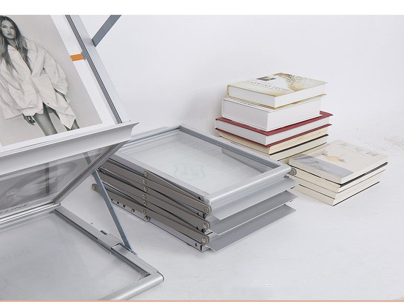 A4 Aluminum Alloy Folding Data Frame Storage Floor