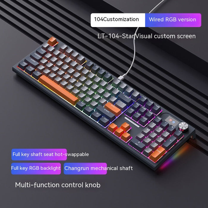 Bluetooth Wireless Three-mode Mechanical Keyboard