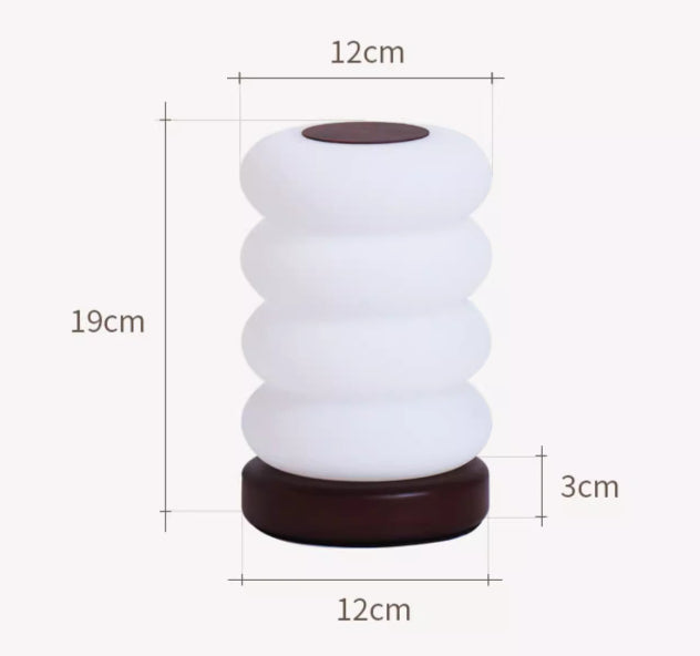 French Retro Cream Mid-ancient Donut Table Lamp