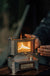 Camping Glass Lamp Mini Stove Tea-boiling