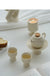 Cream Simple High Foot Teapot Tea Set Suit