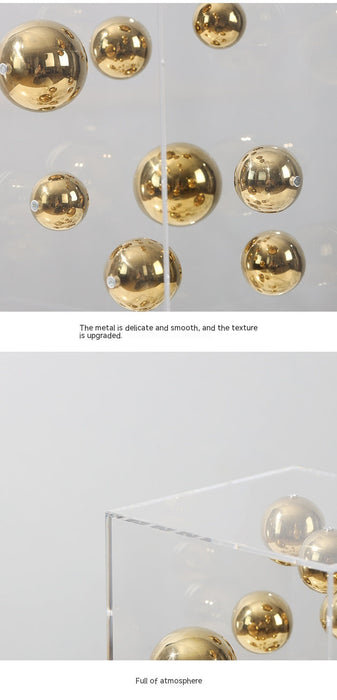 Creative Acrylic Metal Molecular Ball Light Luxury Ornaments