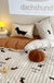 Cartoon Puppy Striped Four-piece Cotton Bedding Set