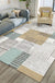 Relaxing Living Room Rug Multi Color Geometric Pattern Area Carpet Polypropylene Non-Slip Backing Washable Area Rug