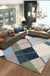 Relaxing Living Room Rug Multi Color Geometric Pattern Area Carpet Polypropylene Non-Slip Backing Washable Area Rug