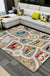 Cute Car Printed Rug Multi Color Cotton Blend Area Carpet Non-Slip Stain-Resistant Easy Care Indoor Rug for Kids