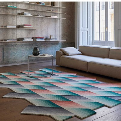 Feblilac Geometric Bamboo Weaving Handmade Tufted Acrylic Livingroom Carpet Area Rug