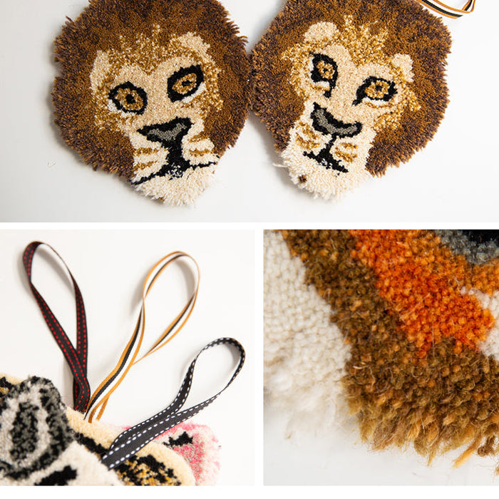 Hand-made Indian Animal Wool and Cotton Teacup Mats Pendant