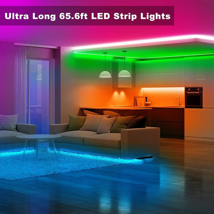 LED Strip Lights 65.6 FT, Led Lights for Bedroom,Color Changing with 44 Keys Remote for Room, Party, Home Decoration…