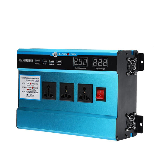 10000W Peak 4 USB Ports Digital Solar Power Inverter Vehicle Converter DC12V/24V/48V to AC220V