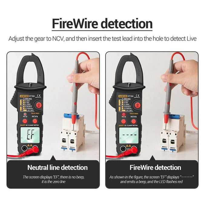 ANENG ST184 Digital Multimeter Clamp Meter True RMS 6000 Counts Professional Measuring Testers AC/DC Voltage AC Current Ohm