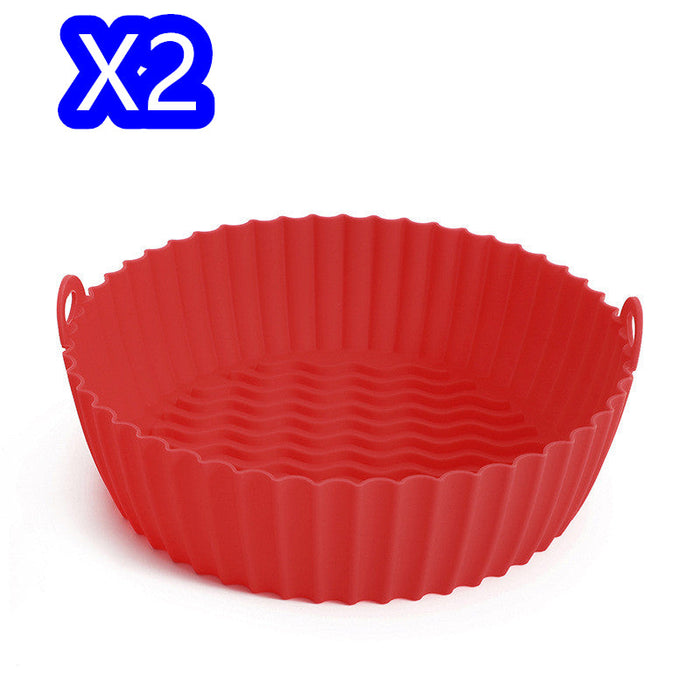 Silicone Airfryer Liner - Reusable Container Accessories Pan Baking Mold Canister Shape Protector