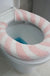 Feblilac Cute Heart/Solid/Stripe Toilet Seat Cover