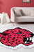 Cute Pink Leopard Head Mat for Bedroom Bathroom Living Room