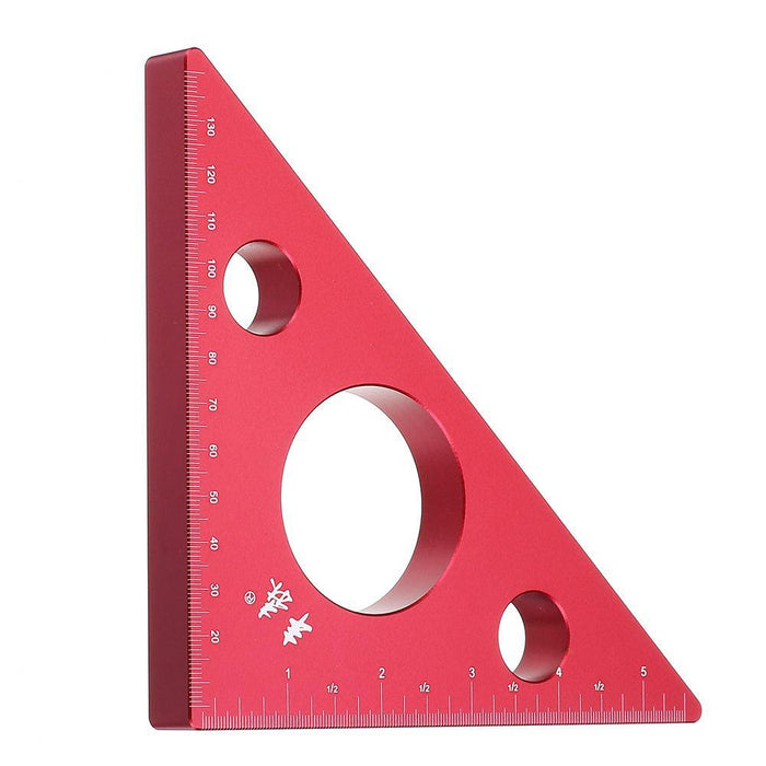 Drillpro 90 Degrees Aluminum Alloy Height Ruler Metric Inch Woodworking Triangular Ruler