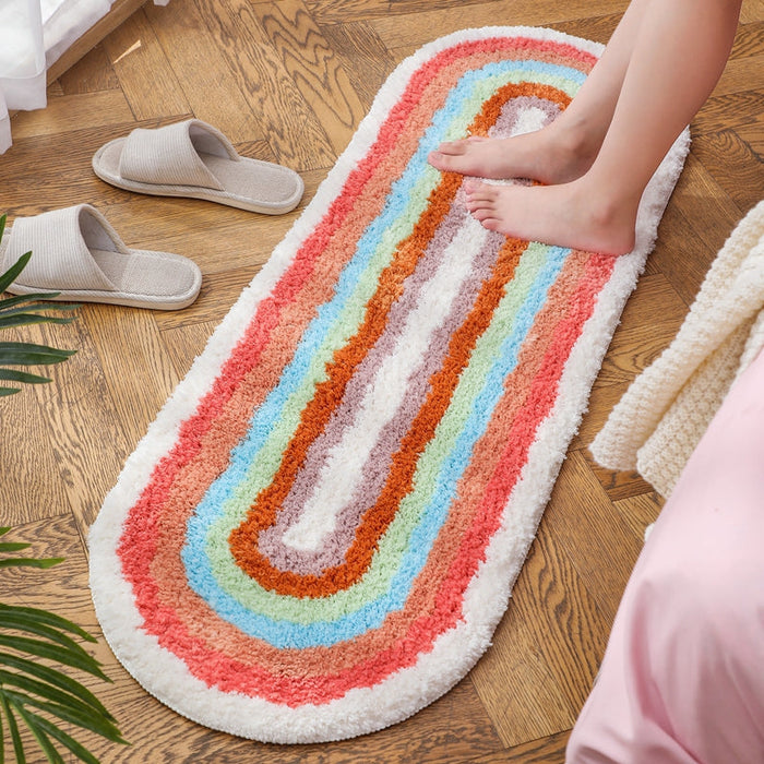 Feblilac Rainbow Runway Bedroom Mat