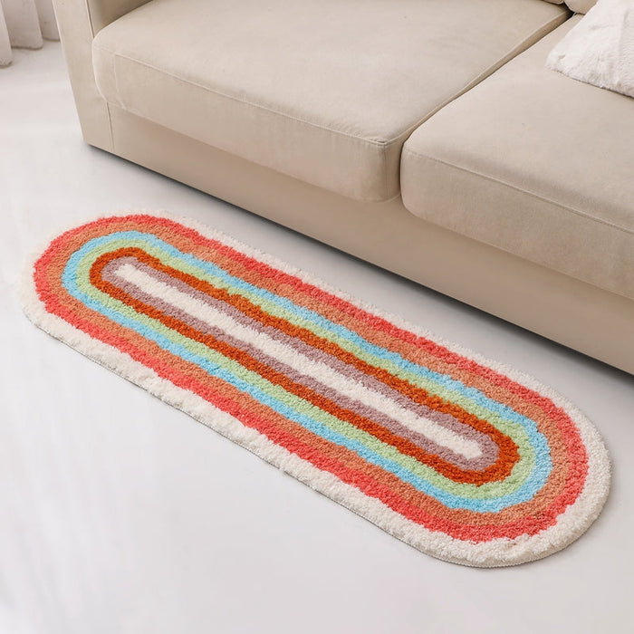 Feblilac Rainbow Runway Bedroom Mat