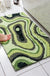 Feblilac Dizzy Green Leave Rectangle Bath Mat 50x80cm