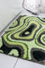 Feblilac Dizzy Green Leave Rectangle Bath Mat 50x80cm