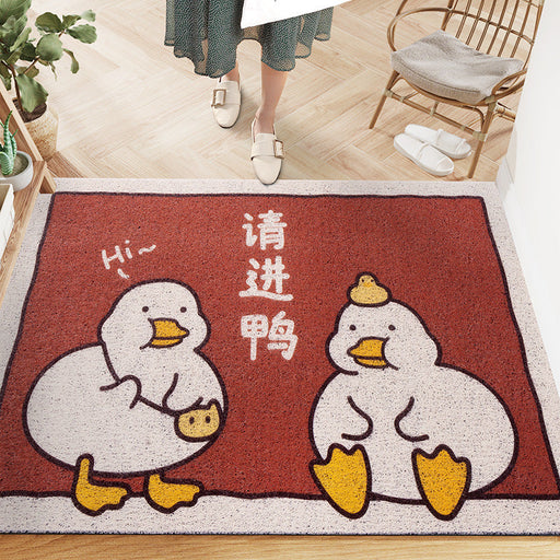 Feblilac Cute Duck PVC Coil Door Mat