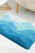 Feblilac Blue Gradient Mountain Tufted Bath Mat