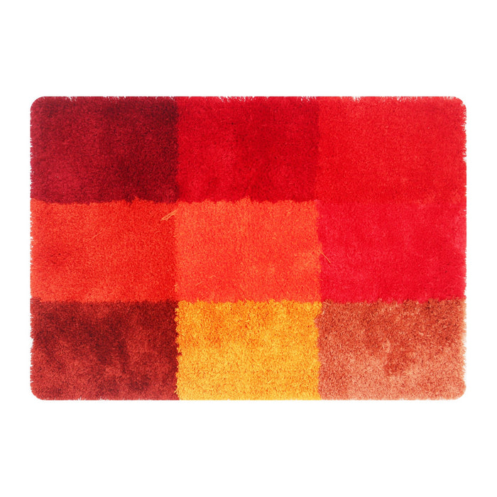 Feblilac Nine Colors Checkerboard Tufted Bath Mat