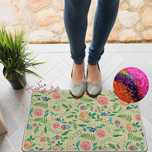 Feblilac The English Garden Nylon Door Mat by AmeliaRose Illustrations from UK