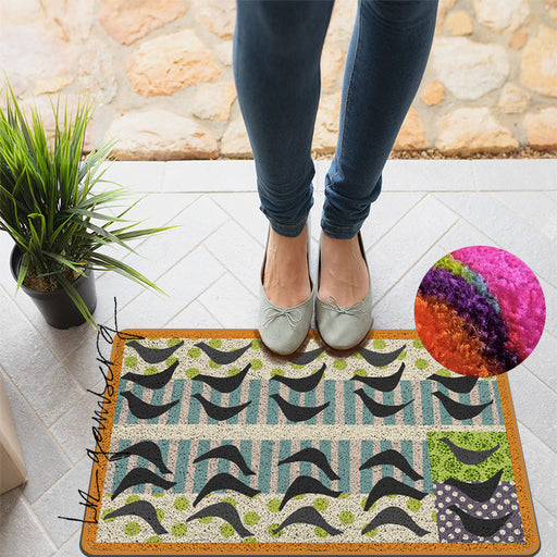 Feblilac Bird Reflections Nylon Door Mat by Liz Gamberg Studio from US