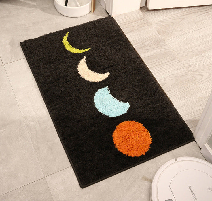 Feblilac  Black Moon Phase Bath Mat