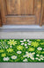 Feblilac Green Flowers PVC Coil Door Mat