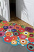 Colorful Garden PVC Coil Door Mat, Floral Rug for Entry Door