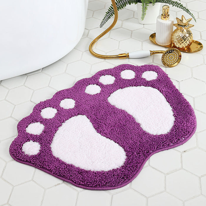 Feblilac The Nordic Cute Feet Bath Mat 40cmx60cm, 48cmx67cm