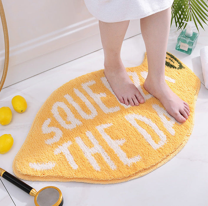 Feblilac Yellow Lemon Bath Mat 18"x30" or 46x76cm