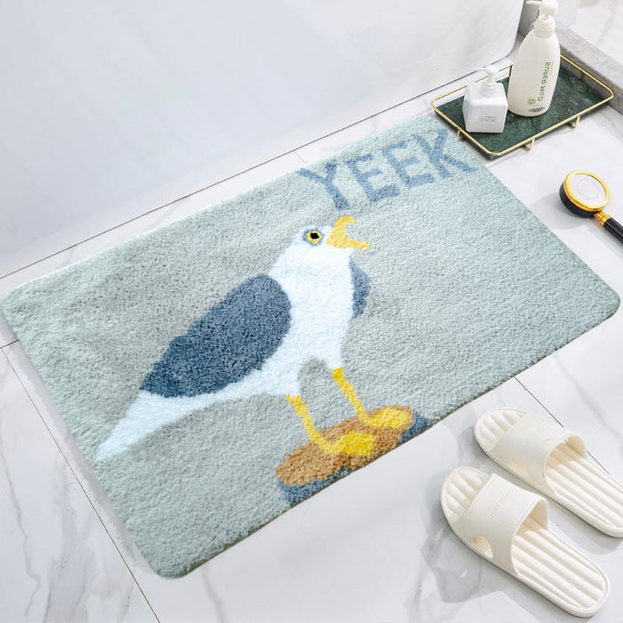 Feblilac YEEK Seagull Tufted Bath Mat