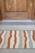 Feblilac Blue and Orange Colored Stripes PVC Coil Door Mat