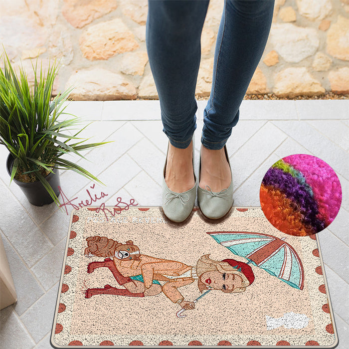 Feblilac Rainy Days Nylon Door Mat by AmeliaRose Illustrations from UK