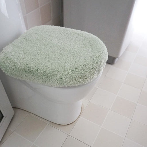 Feblilac Solid Color Toilet Mat Lid Cover Shell U-Shaped Toilet Floor Mat, Non-Slip Pedestal Mat